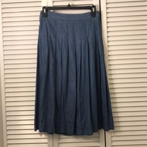 CLOSEOUT! JCrew Pleated Denim Skirt - Size 0 - NWT